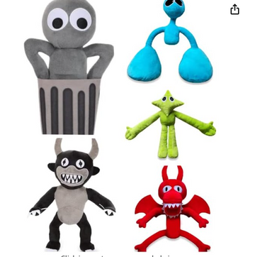 neoson Ranw Fris Plush Toys, Ranw Frds Plush, Raiow Fris Toys, Raiow Frnds, for Boys and Girls, Christmas Thanksgiving Game Fans (5 pcs)